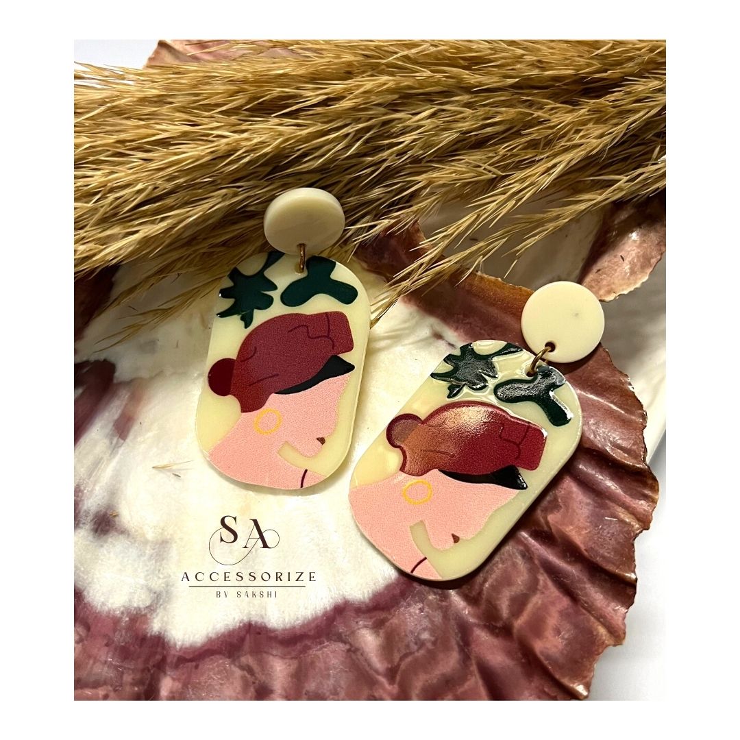 Graphic acrylic earrings
