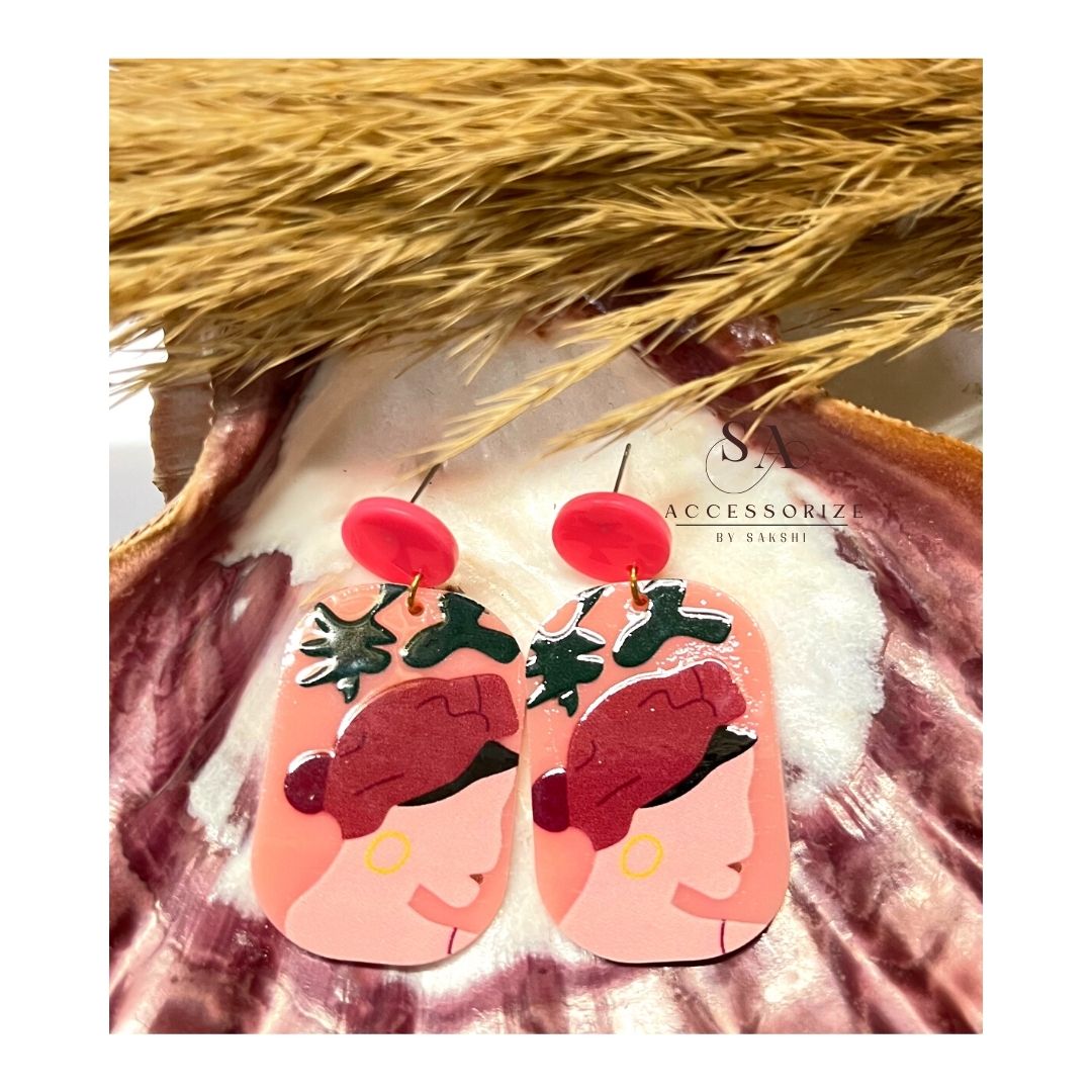 Graphic acrylic earrings