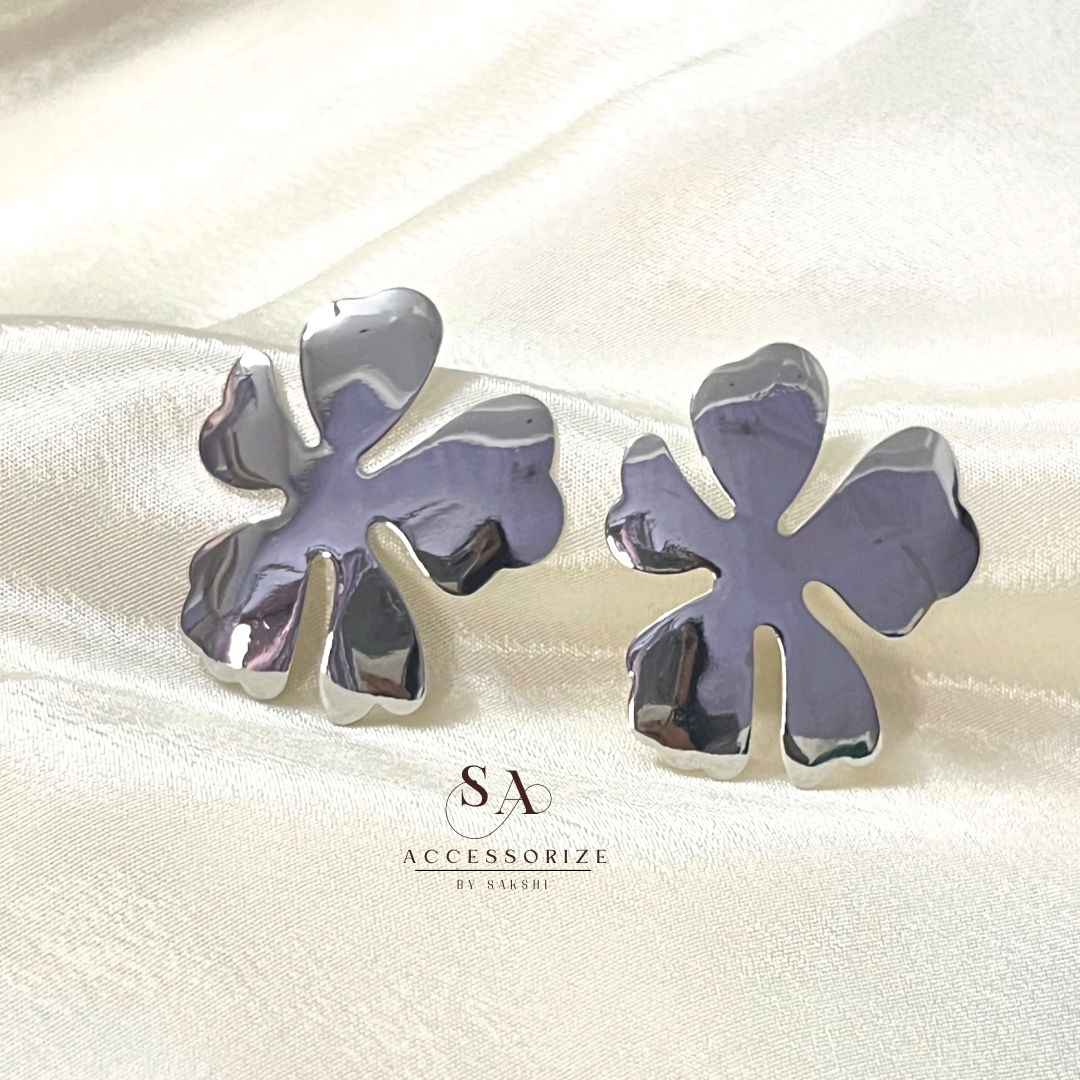 Floral statement studs