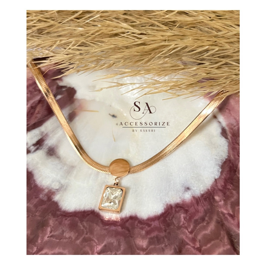 Statement rosegold everyday chain