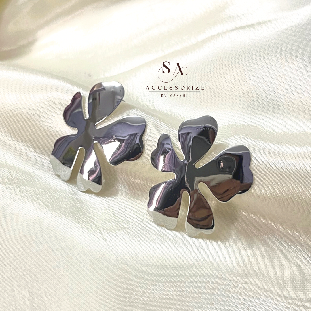 Floral statement studs
