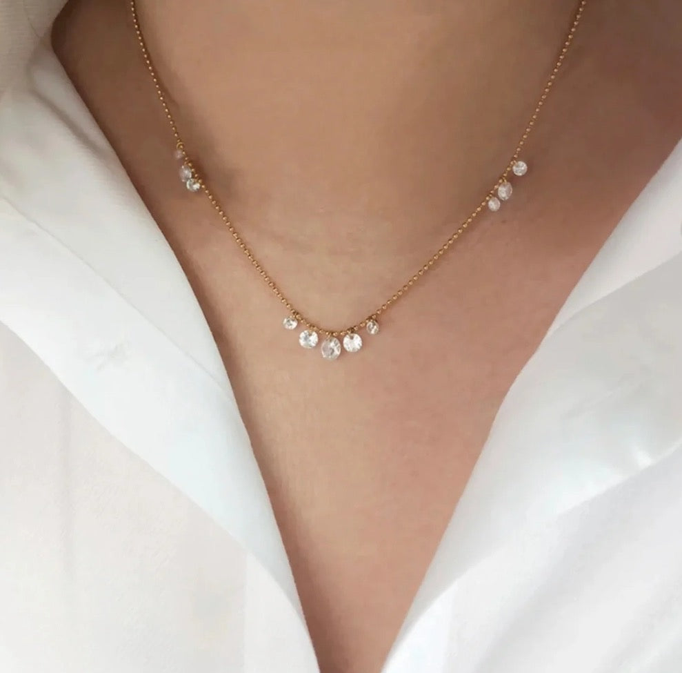 Diamond charm neckpiece