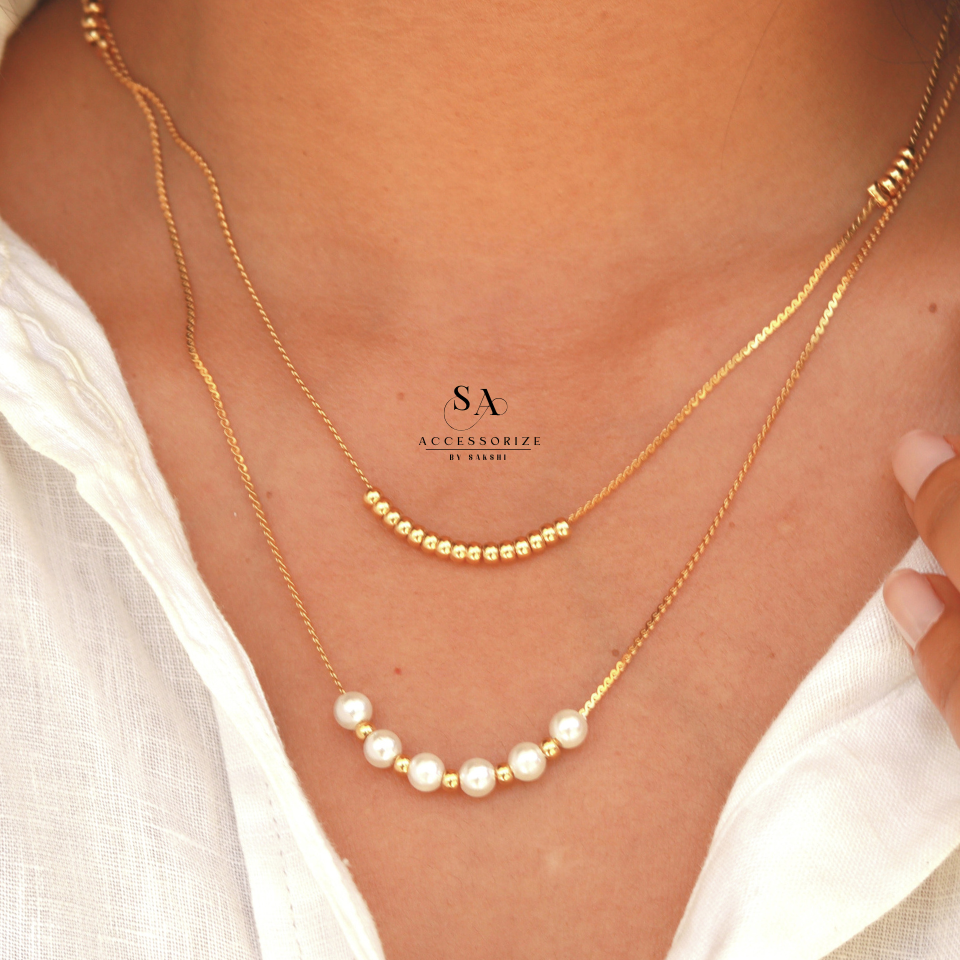 Layered pearl chain