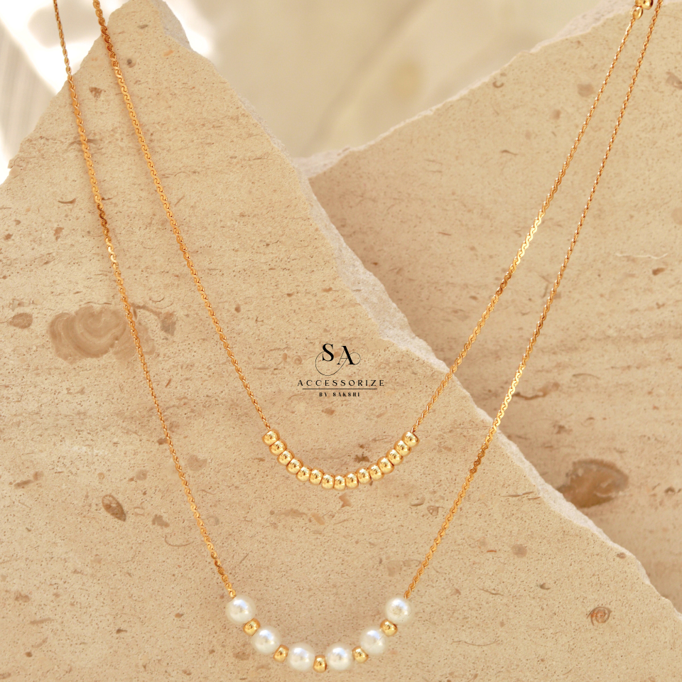 Layered pearl chain