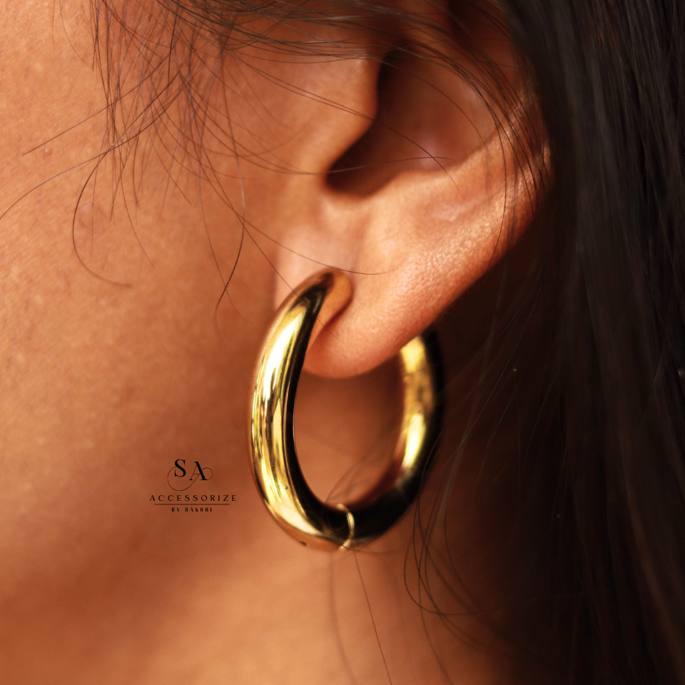 Classic gold hoops