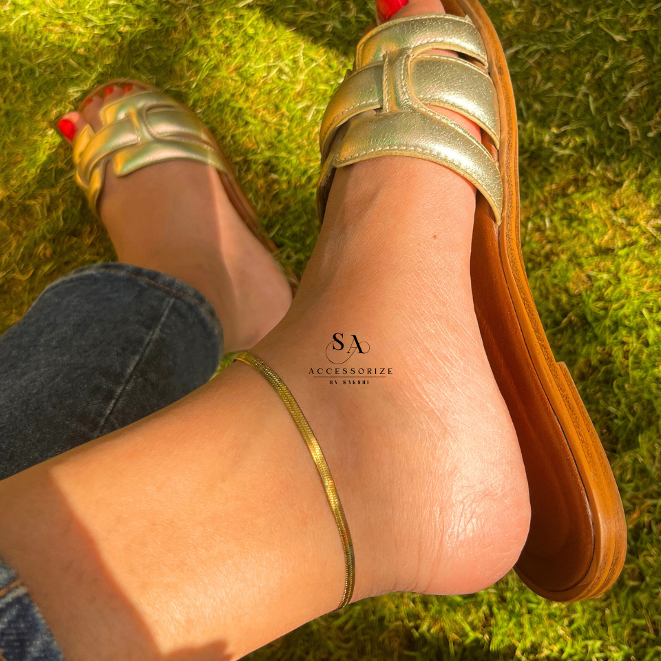 Herringbone anklet