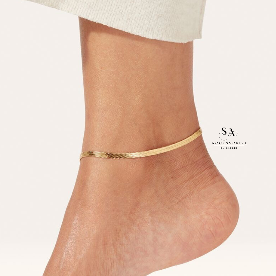 Herringbone anklet