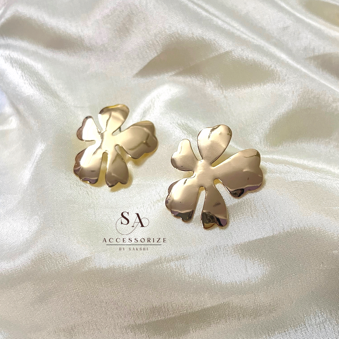 Floral statement studs