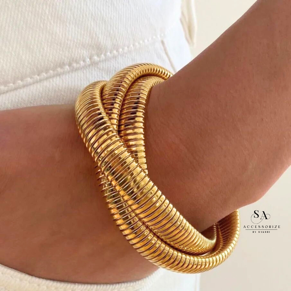Triple coil bracelet