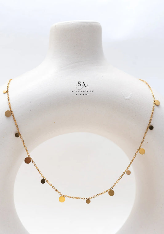Coin charm necklace