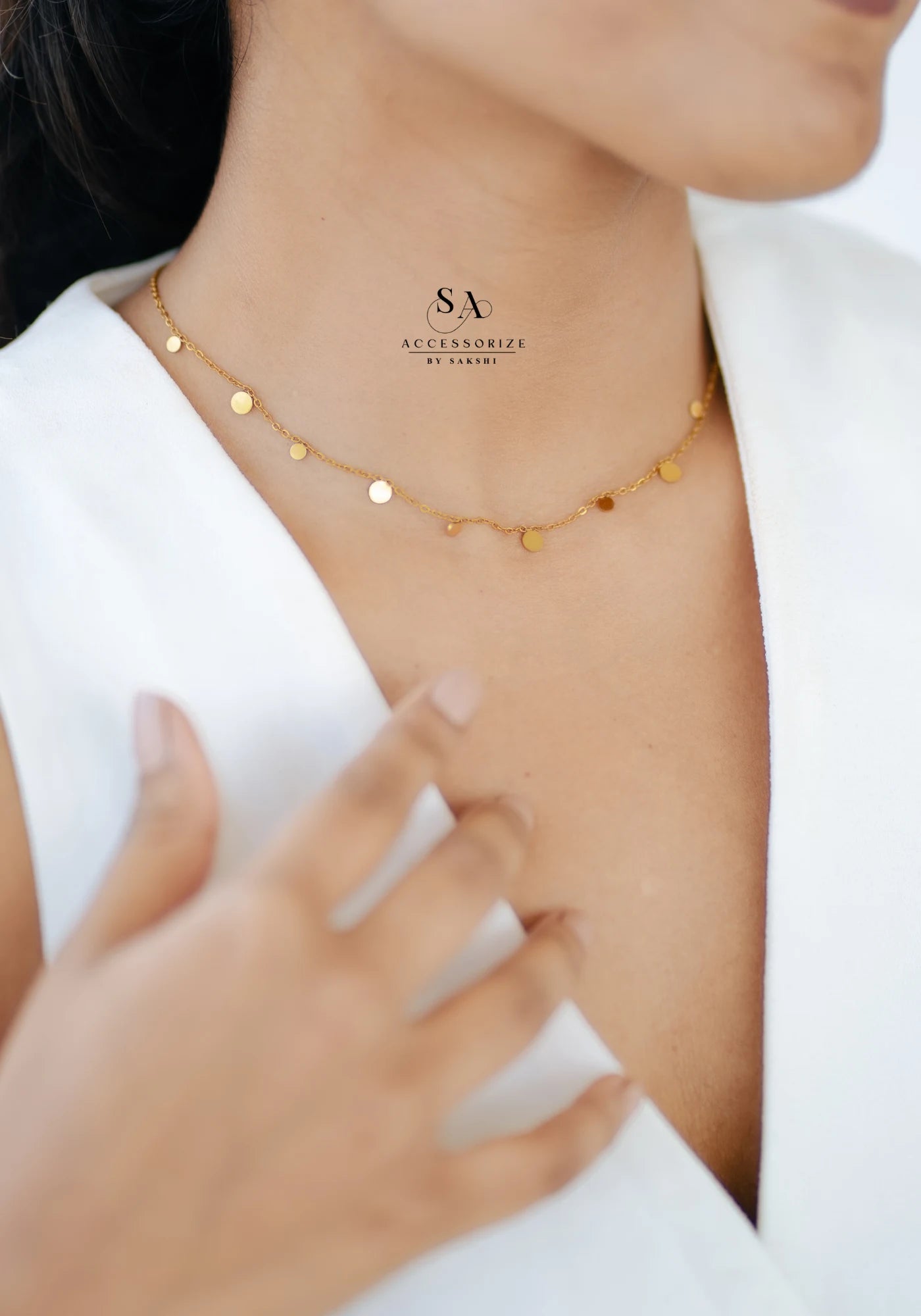 Coin charm necklace