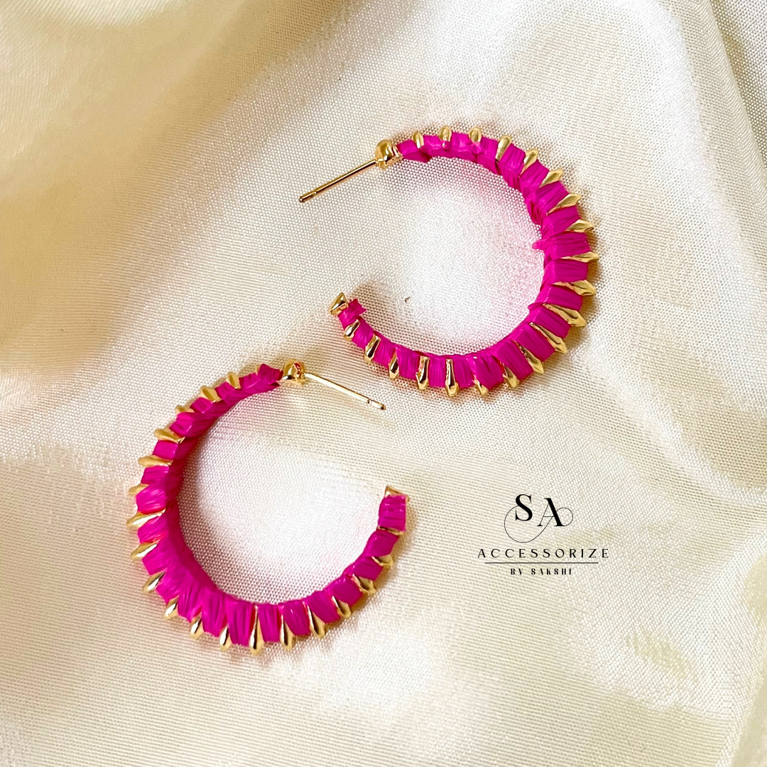 Colorful hoop earrings