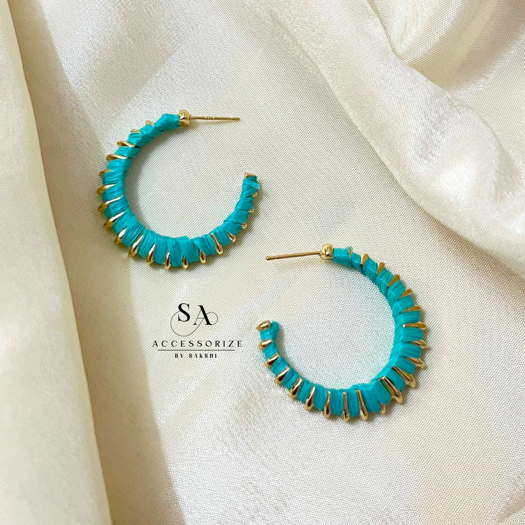 Colorful hoop earrings