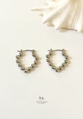 Silver bead hoops