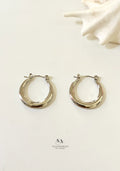 Classic silver hoops