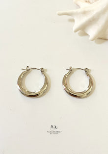 Classic silver hoops