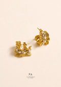 Chunky pearl hoops