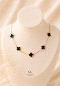 Midnight clover necklace