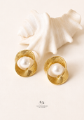 Pearl Halo Studs