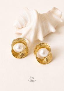 Pearl Halo Studs