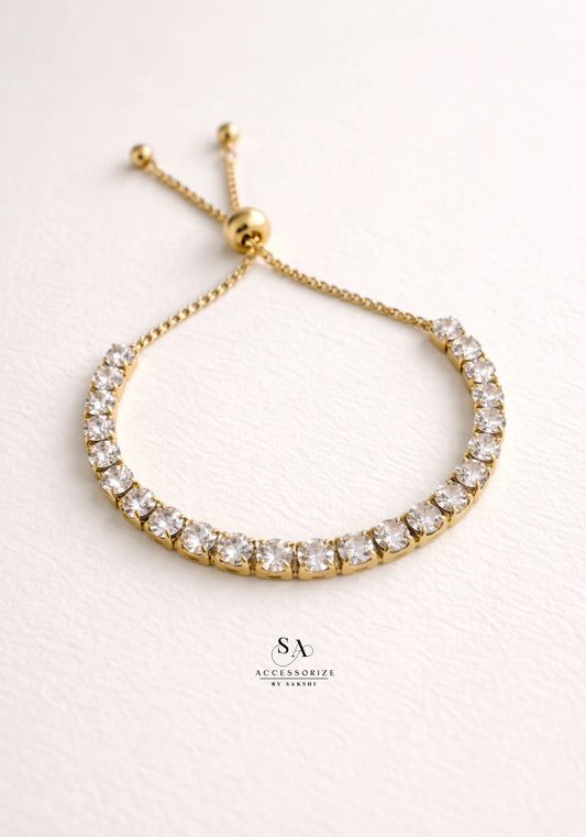 Statement tennis bracelet