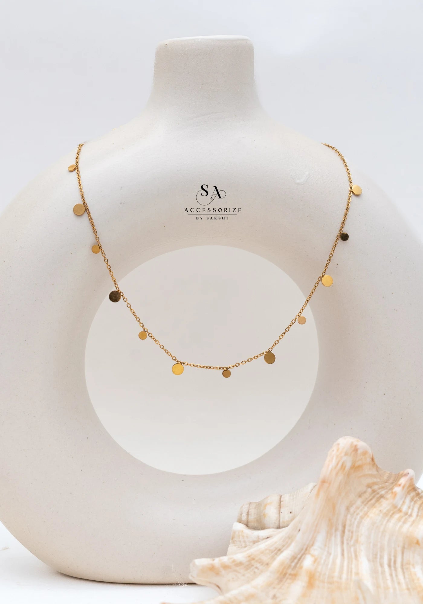 Coin charm necklace