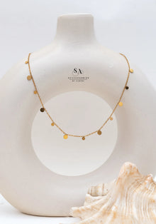 Coin charm necklace
