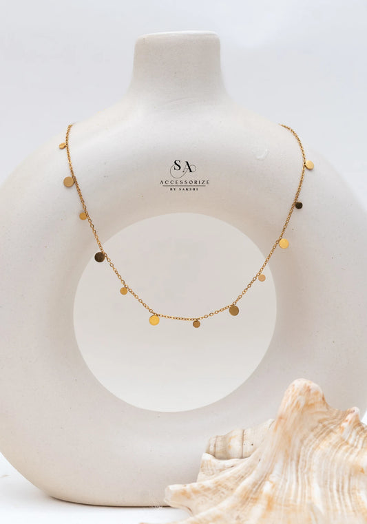 Coin charm necklace