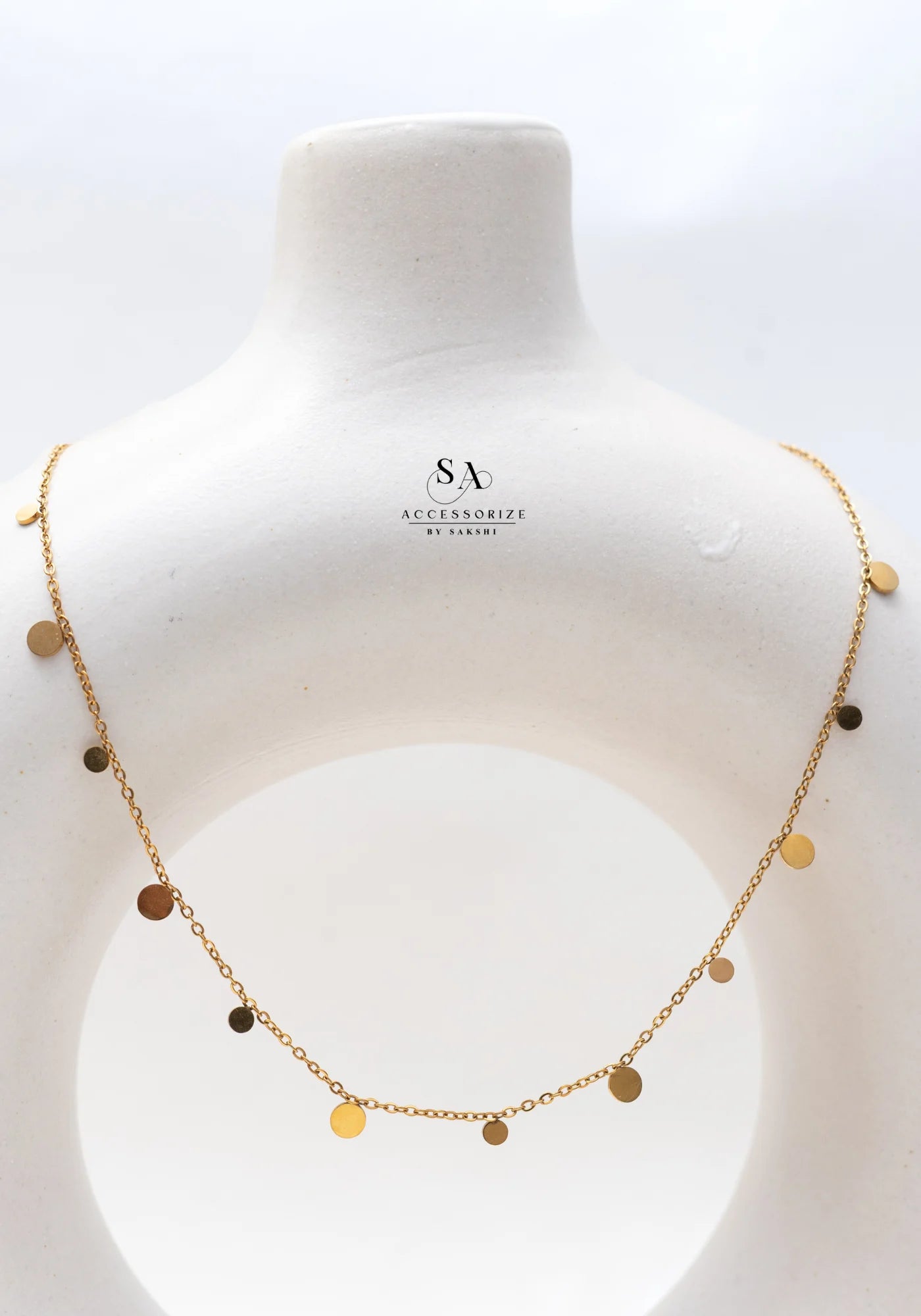 Coin charm necklace